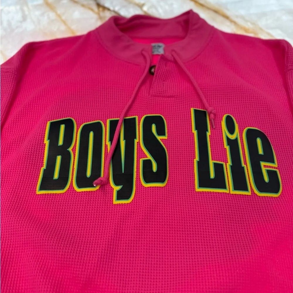 Boys Lie Pink Sweatpants and Sweatshirt Set - Picture 8 of 10